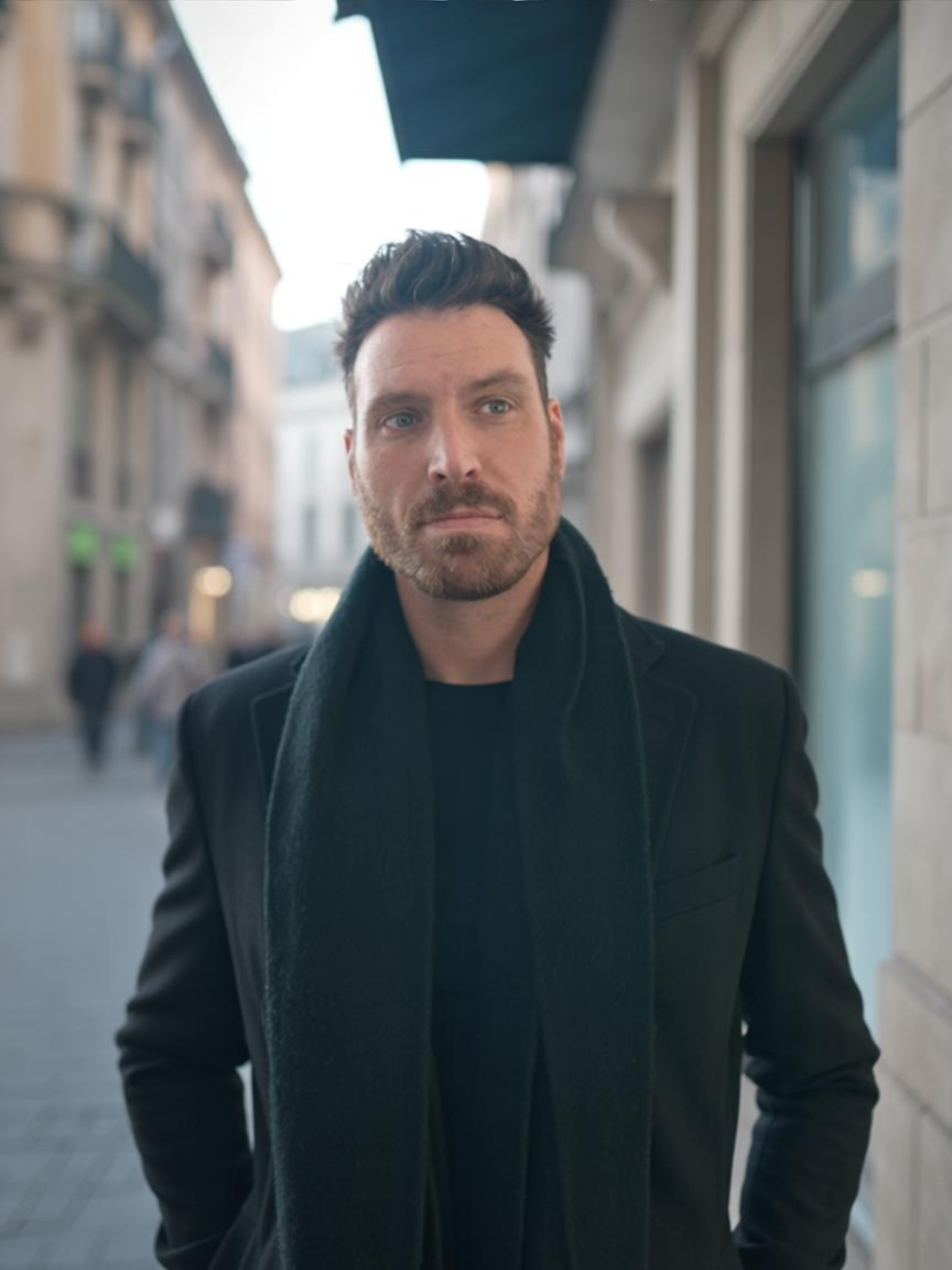 Black and white portrait of Gabe Munro